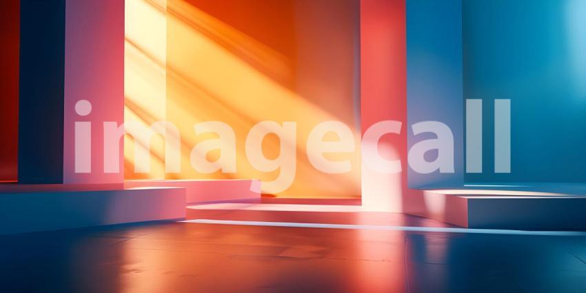 Vibrant Colorful Wall Background, Dynamic Colorful Wall Backdrop - Ai Generated