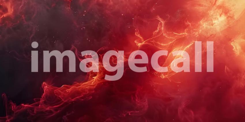 Red Fire Smokey Abstract Background - Ai Generated