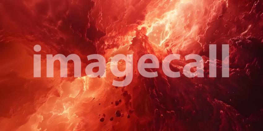 Red Fire Smokey Abstract Background - Ai Generated