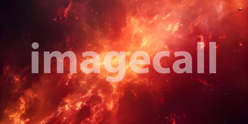 Red Fire Smokey Abstract Background - Ai Generated