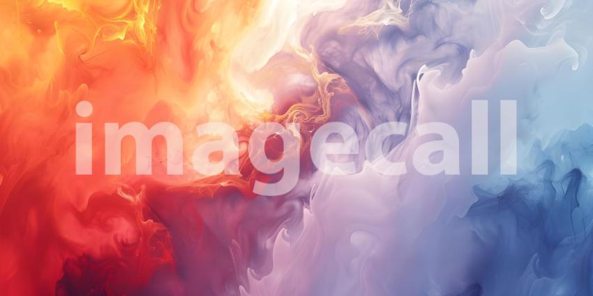 Vibrant Modern Wallpaper with Hard Fire Flames and Smoke background - Ai Generated