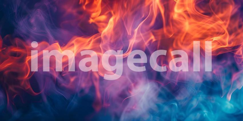 Vibrant Modern Wallpaper with Hard Fire Flames and Smoke background - Ai Generated