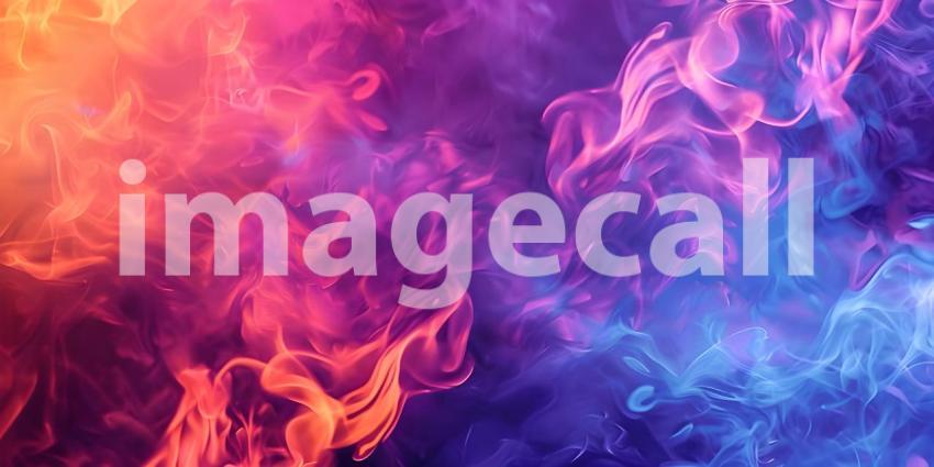Vibrant Modern Wallpaper with Hard Fire Flames and Smoke background - Ai Generated