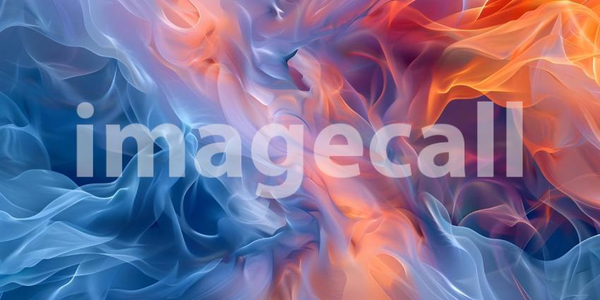 Vibrant Modern Wallpaper with Fire Flames and Smoke background - Ai Generated