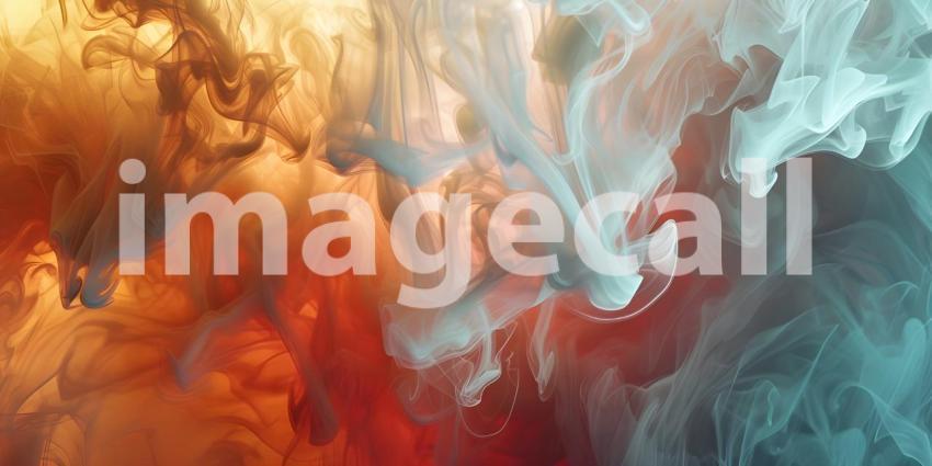 Vibrant Modern Wallpaper with Fire Flames and Smoke background - Ai Generated