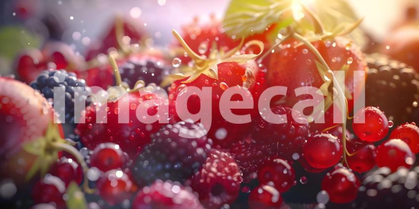 Different Kinds of Fruits Background - Ai Generated