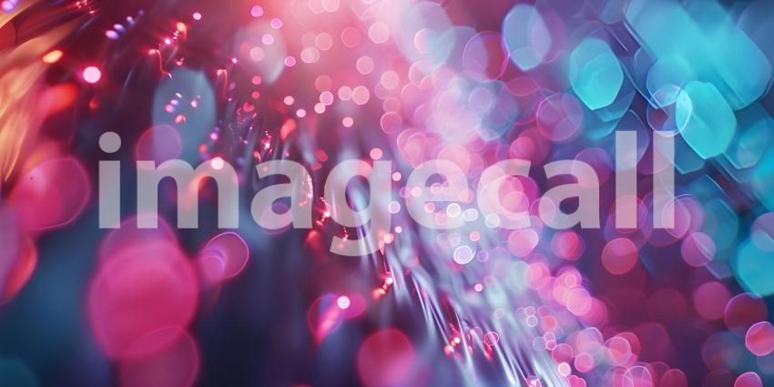 Pink and Blue Bokeh light, shimmering blur spot lights - Ai Gene