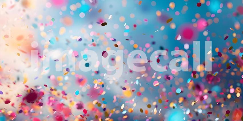 Multicolored confetti in the air Celebration, Celebratory Atmosphere - Ai Generated