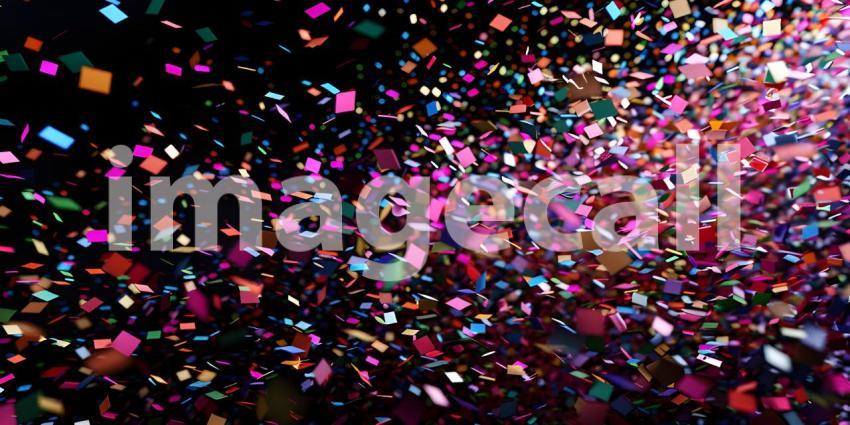 Multicolored confetti in the air Celebration, Celebratory Atmosphere - Ai Generated