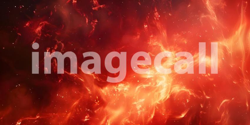 Red Fire Smokey Abstract Background - Ai Generated
