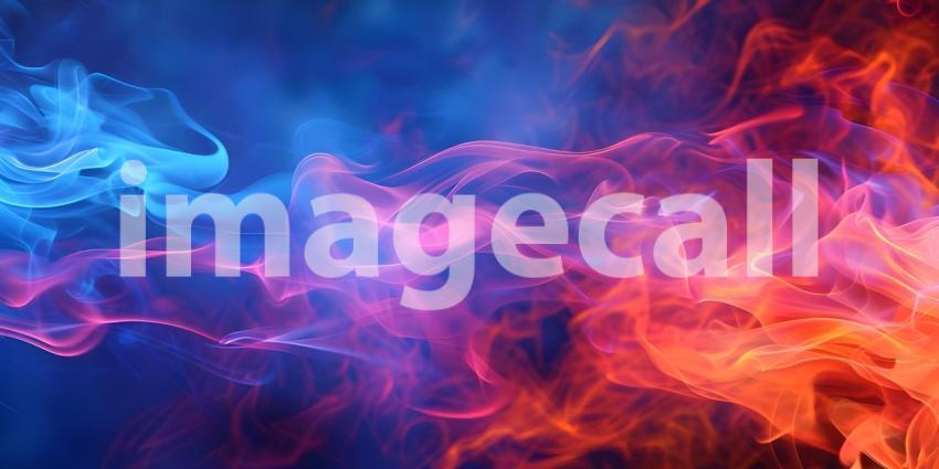 Vibrant Modern Wallpaper with Hard Fire Flames and Smoke background - Ai Generated