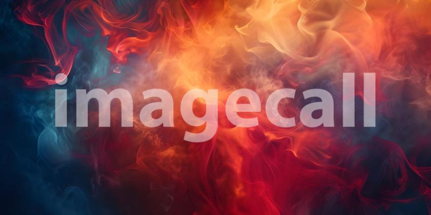Vibrant Modern Wallpaper with Hard Fire Flames and Smoke background - Ai Generated