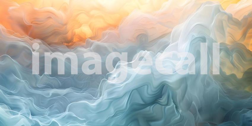 Wavy Ethereal Background with Soft Pastel Hues background - Ai Generated