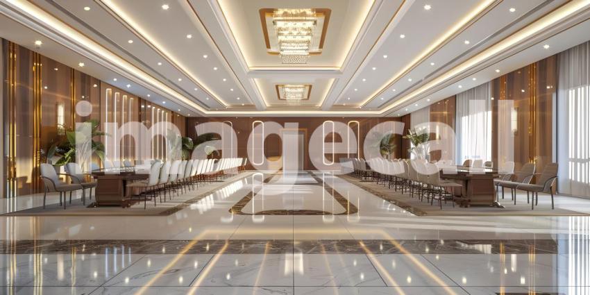 Background Setting for Business Conference and Presentation, Background of Conference Hall - Ai Generated