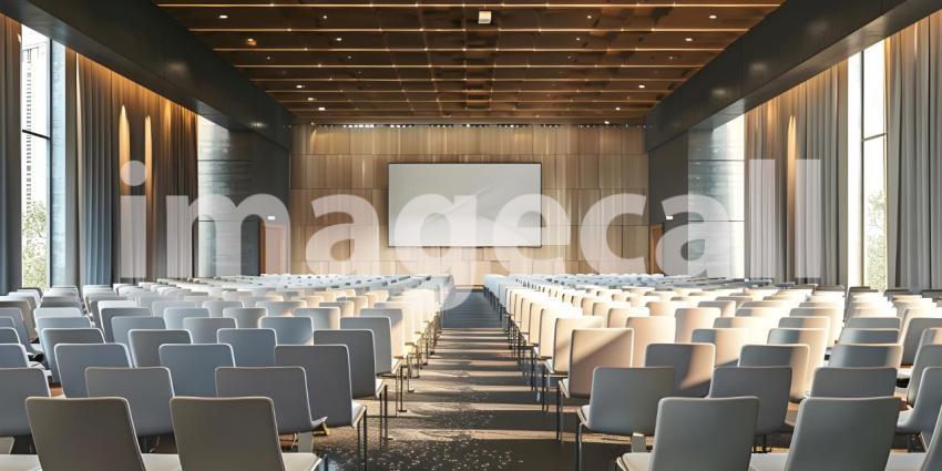 Background Setting for Business Conference and Presentation, Background of Conference Hall - Ai Generated