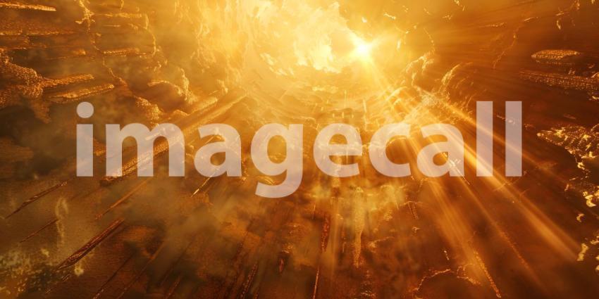 Radiant Sun Rays: Beautiful Background Scene, Gorgeous Background with Sun Rays: Natural Beauty - Ai Generated