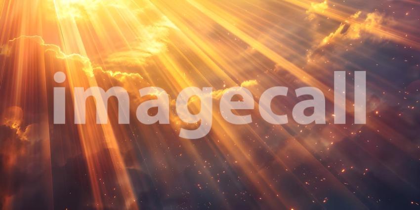 Radiant Sun Rays: Beautiful Background Scene, Gorgeous Background with Sun Rays: Natural Beauty - Ai Generated