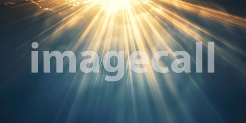 Radiant Sun Rays: Beautiful Background Scene, Gorgeous Background with Sun Rays: Natural Beauty - Ai Generated