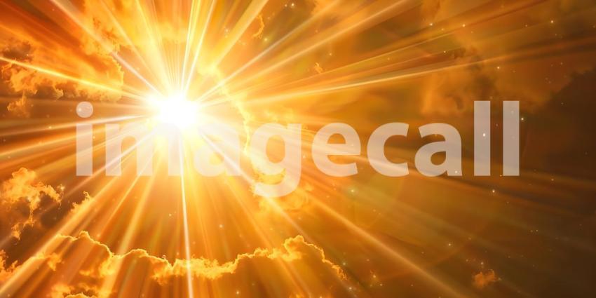 Radiant Sun Rays: Beautiful Background Scene, Gorgeous Background with Sun Rays: Natural Beauty - Ai Generated