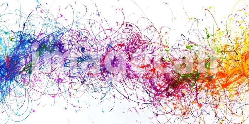 Vibrant Scribbles on White Background, Colorful Abstract Scribbles, Abstract Colorful Scribbles - Ai Generated
