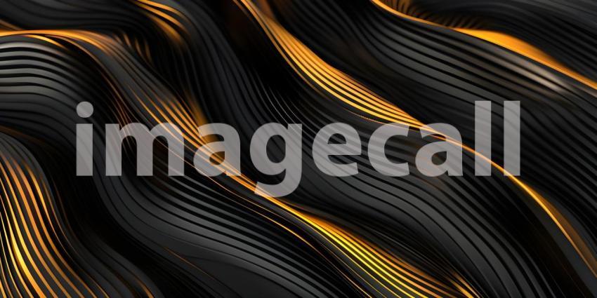 Black luxury background with golden lines and sparkles - Ai Generated