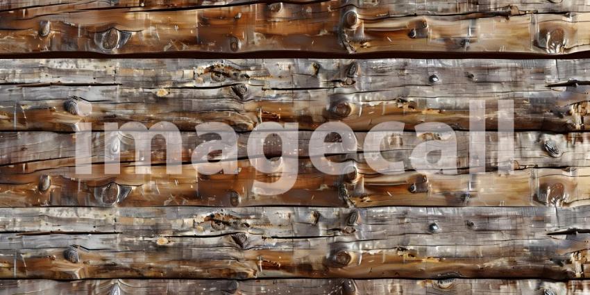 Wooden wall, Texture of wooden boards. Background for design - Ai Generated