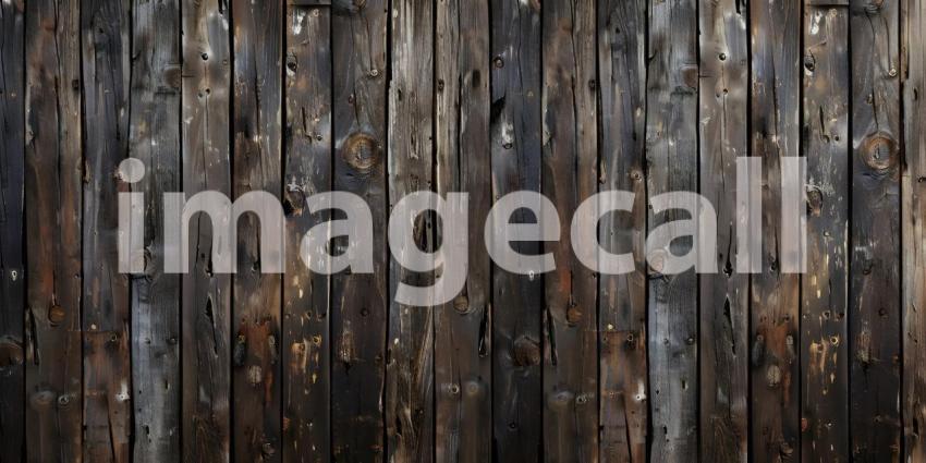 Wooden wall, Texture of wooden boards. Background for design - Ai Generated