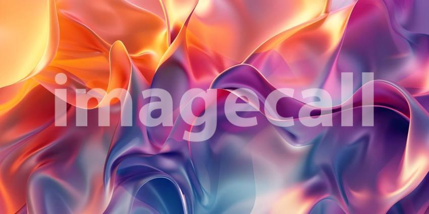 Abstract background of red, blue and black liquid paint with waves - Ai Generated
