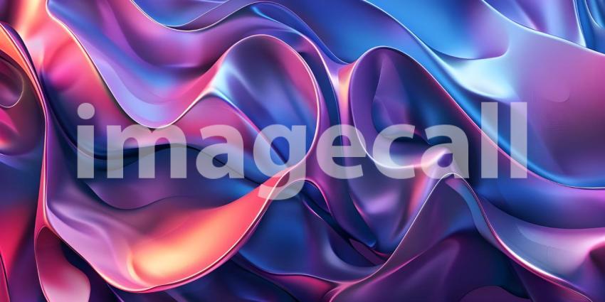 Abstract background of red, blue and black liquid paint with waves - Ai Generated