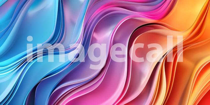 Abstract background of red, blue and black liquid paint with waves - Ai Generated