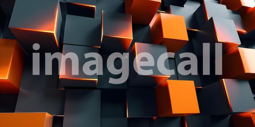 Abstract 3d rendering of chaotic polygonal background, Multicolor low poly shape - Ai Generated