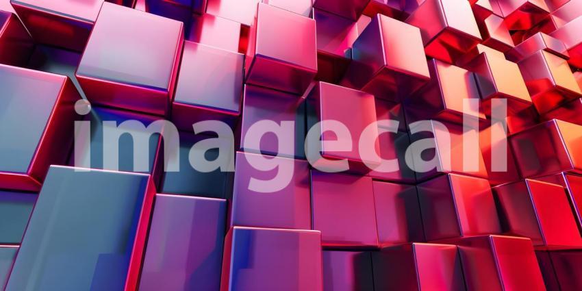 Abstract 3d rendering of chaotic polygonal background, Multicolor low poly shape - Ai Generated