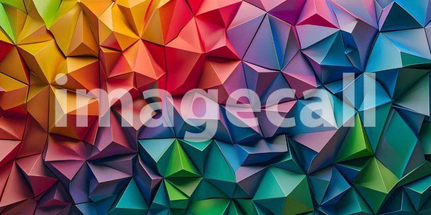 Abstract 3d rendering of chaotic polygonal or Square surface, Futuristic background - Ai Generated