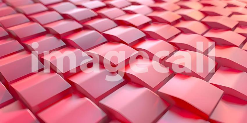 3d rendering of abstract metallic with Square Boxes background, Reflective surface of cubes - Ai Generated