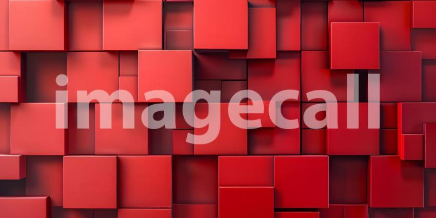 3d rendering of abstract metallic with Square Boxes background, Reflective surface of cubes - Ai Generated