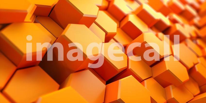 3d rendering of abstract metallic with Square Boxes background, Reflective surface of cubes - Ai Generated