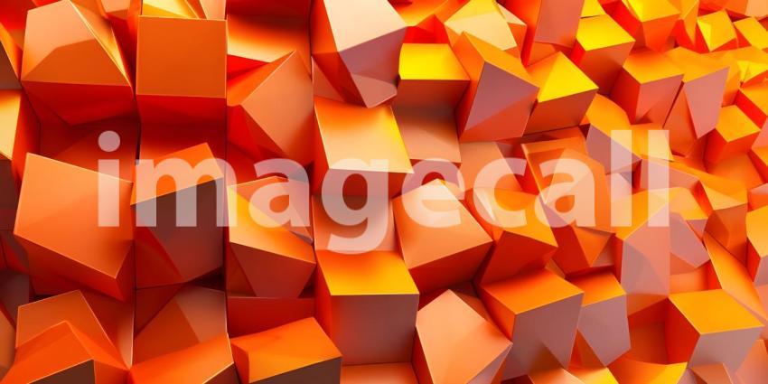 3d rendering of abstract metallic with Square Boxes background, Reflective surface of cubes - Ai Generated