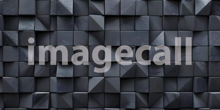 3d rendering of abstract metallic with Square Boxes background, Reflective surface of cubes - Ai Generated