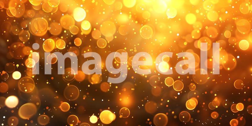 Abstract gold bokeh background, Festive Christmas background - Ai generated