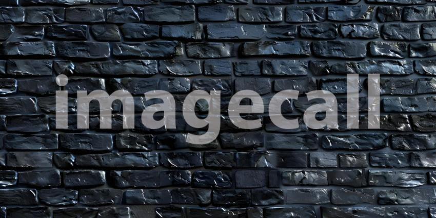 Black brick wall texture background. Black brick wall texture background - Ai Generated