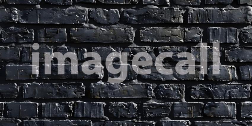 Black brick wall texture background. Black brick wall texture background - Ai Generated