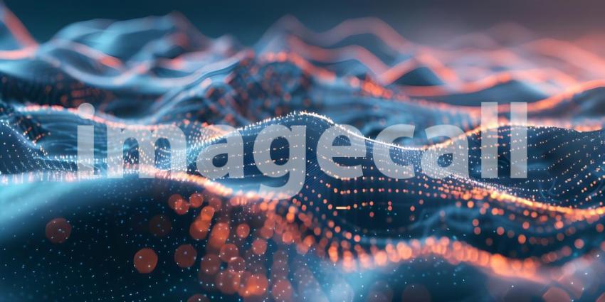 3D rendering of abstract technology concept, Digital data tunnel, datacenter - Ai generated