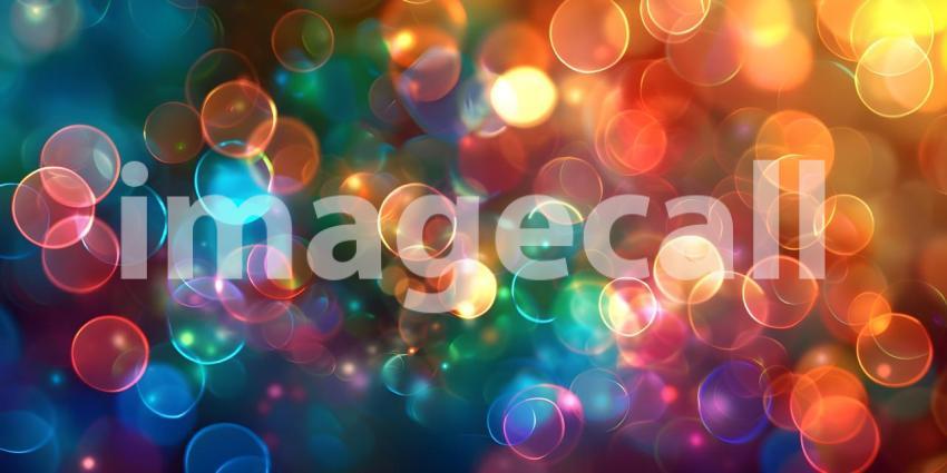 Abstract background with bokeh defocused lights and stars - Ai Generated
