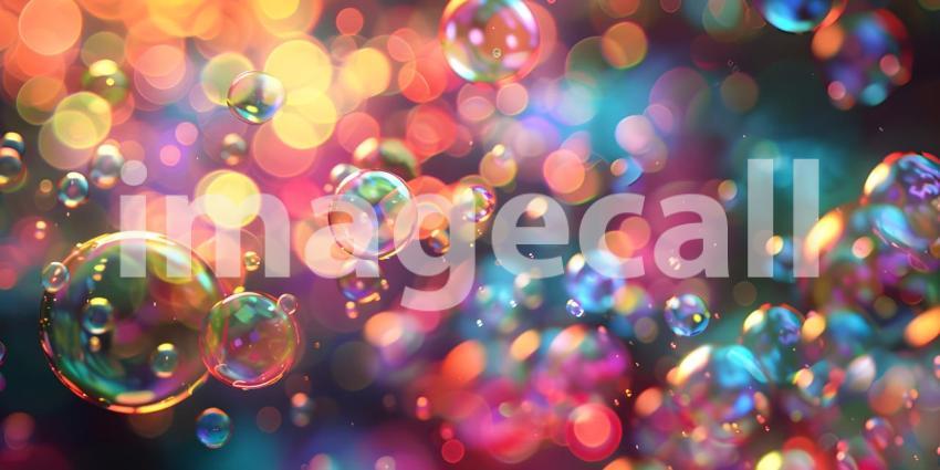 Abstract background with bokeh defocused lights and stars - Ai Generated