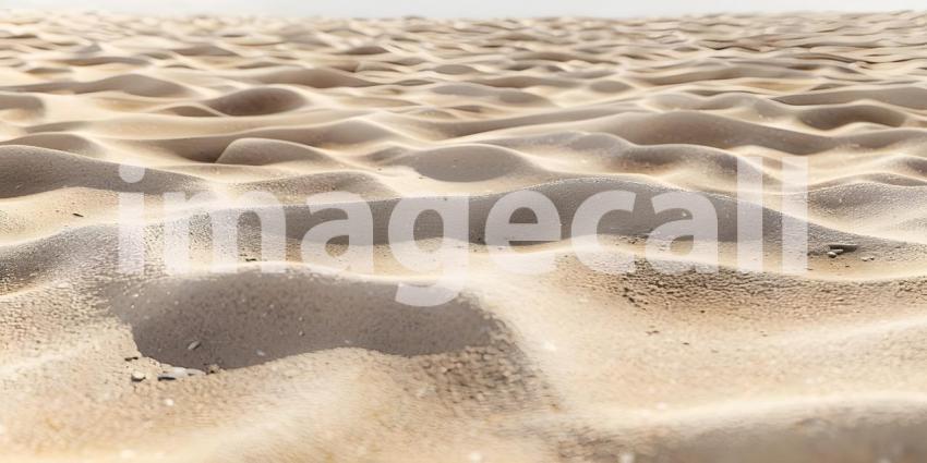 Sand beach with waves and bokeh effect, 3d rendering - Ai Generated