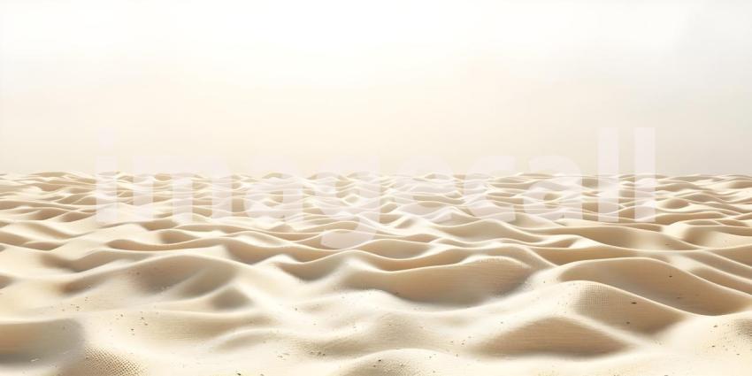 Sand beach with waves and bokeh effect, 3d rendering - Ai Generated