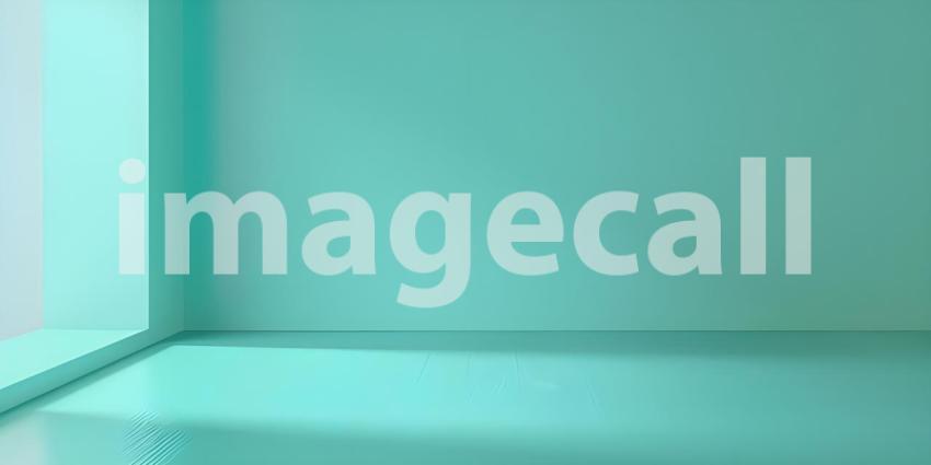 Abstract background with pink and blue podiums, empty room - Ai Generated