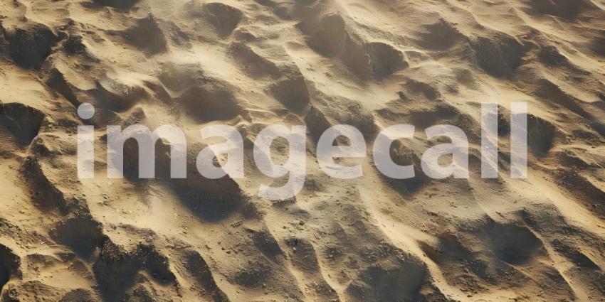 Sand beach with waves and bokeh effect, 3d rendering - Ai Generated