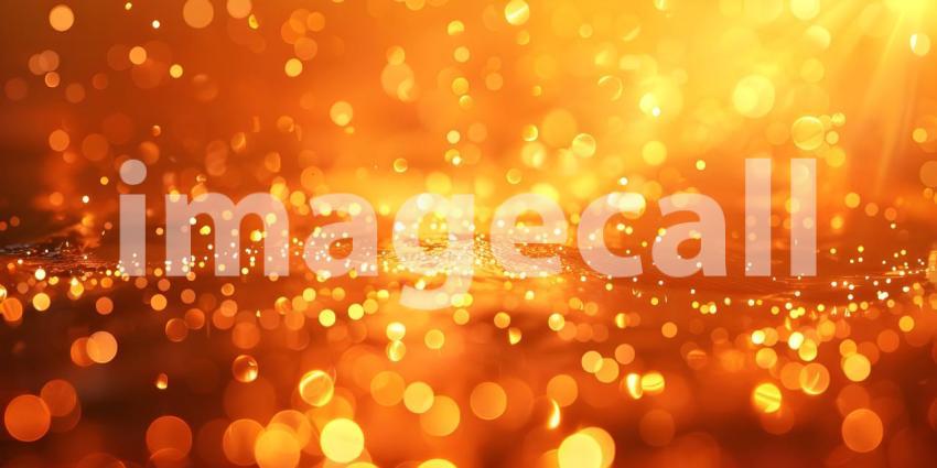 Abstract gold bokeh background, Festive Christmas background - Ai generated