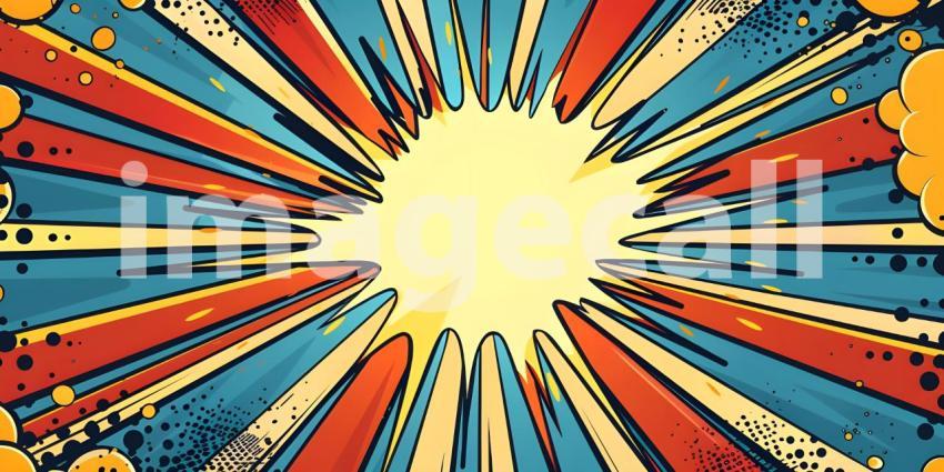 Comic book explosion background, Abstract grunge background with splashes and blot - Ai generated